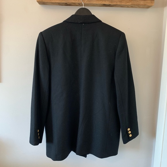 Vintage / Black Blazer / Gold Buttons / Academia - Picture 3 of 9